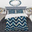 Blue Chevron Patterns II - Ensemble de housse de couette moderne-109155663