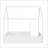 Full Size Wood House Bed Frame with Fence - No Box Spring Required, White-268492464-268492467