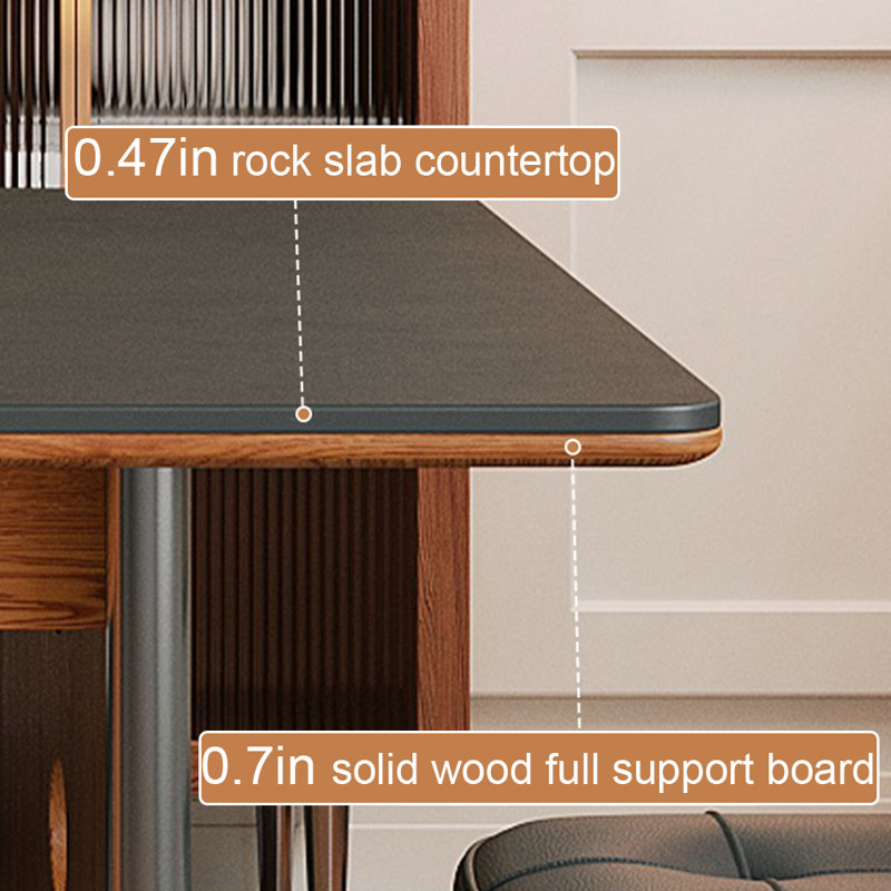 Table rectangulaire en acier inoxydable de style rétro, H 29,52 po x L 70,86 po x l 35,43 po