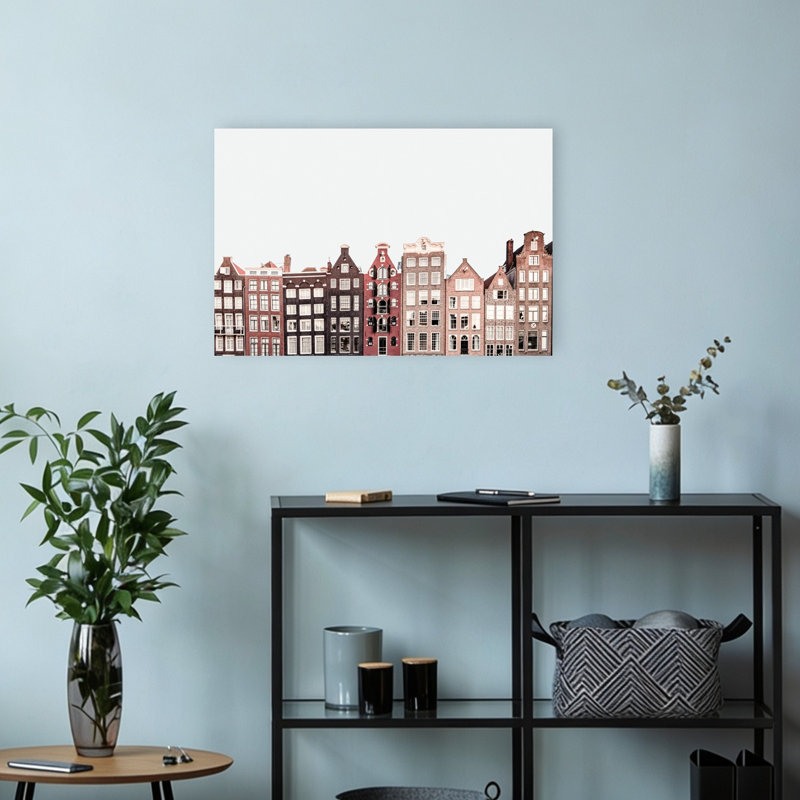 Amsterdam Abstract Contemporary Architecture City Wall Art Print, 12" H x 18" W