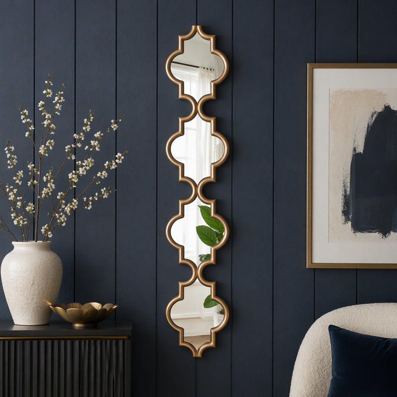 Miroir mural à quatre niveaux, 9,5 x 1 x 47,2 po