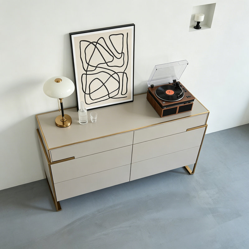 Armoire d'entrée minimaliste de luxe, H 35,4 po x l 55,1 po x P 15,7 po