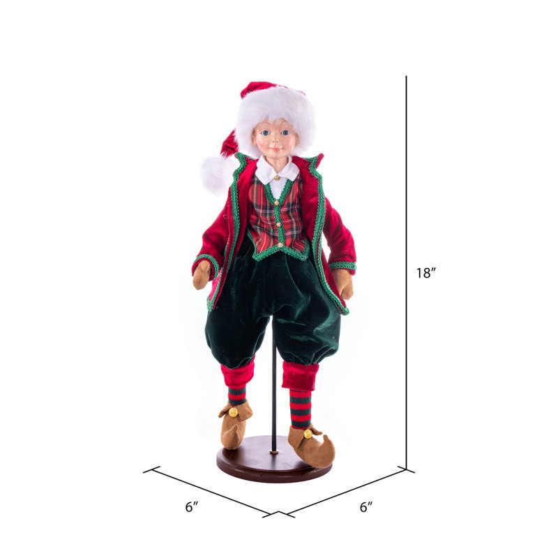 Le garçon de fées écossais rouge 18 po avec support The Holiday Aisle®.