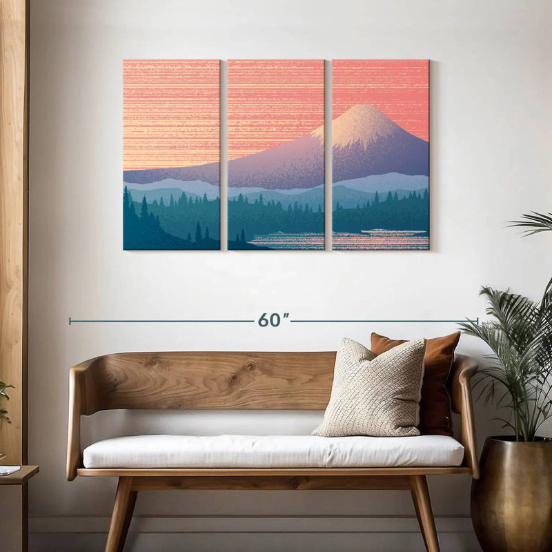 Alvord, paysage du mont Fuji I, H 28 po x l 45 po
