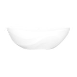 Seros 70" x 30" Freestanding Soaking Bathtub with Curved Rim and No Overflow Hole