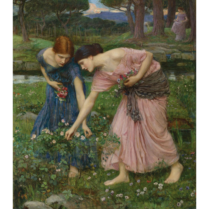 Gather ye rosebuds while ye may, 17" H x 15" W