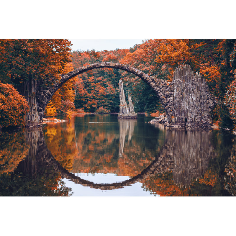 Acel Rakotz Bridge - Wrapped Canvas Print, 81cm H x 122cm W x 3.8cm D