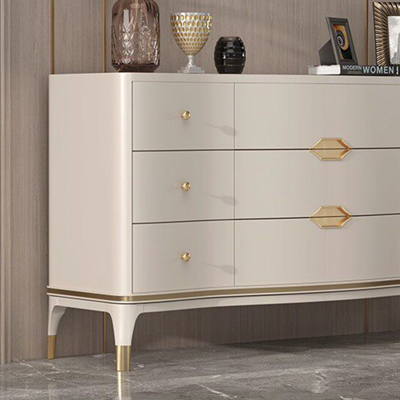 Console à 9 tiroirs Modern Light Luxury, H 35,4 po x l 63 po x P 15,7 po