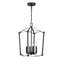 Luminaire suspendu noir mat à 4 lumières-491061584-491061588-491061586