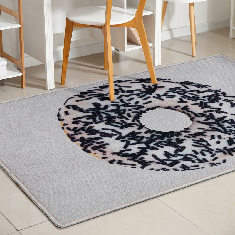 Tapis ivoire noir Kehr, Rectangle 3 pi 3 po x 5 pi