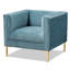 Fauteuil en velours touffeté de 33,5 po de large Kova-667074
