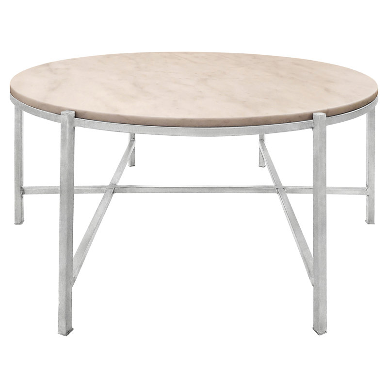 Table basse William, Feuille d'argent, Carrera Marble