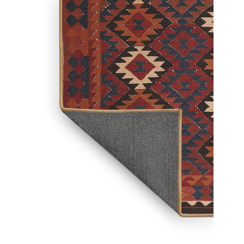 Tapis orange / brun Chestle, Rectangle 7 pi x 10 pi