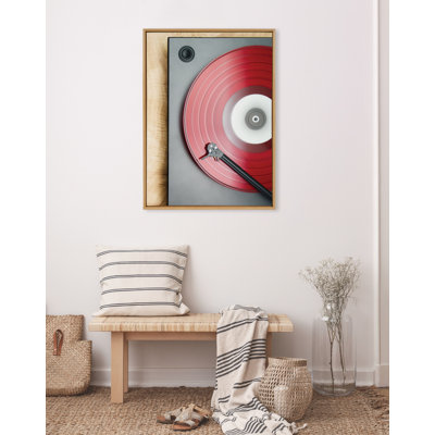 Red Vinyl by Emiko and Mark Franzen F2Images Framed Canvas Wall Art Print