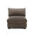 Upholstered Light Brown Faux Rabbit Fur Flannel Armless Chair with Pillow Back, Single Chair Module Part For Sectional Sofa-1671411247