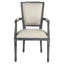 French Fabric Arm Chair in Ivory