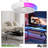 White Ceiling Fan with Lights and Remote Dimmable LED Ceiling Fans with Bluetooth Speaker RGB 7 Colors LED Light 6 Wind Speeds App Control-145587016