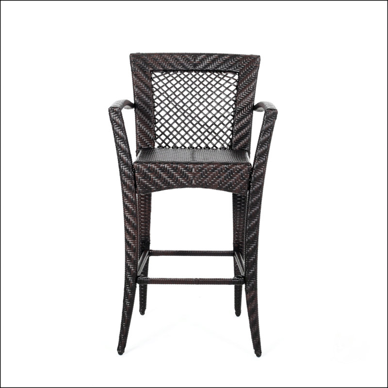 Outdoor 46" Wicker Barstool
