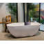 59" L x 30" W Freestanding Soaking Solid Surface Bathtub-124635953