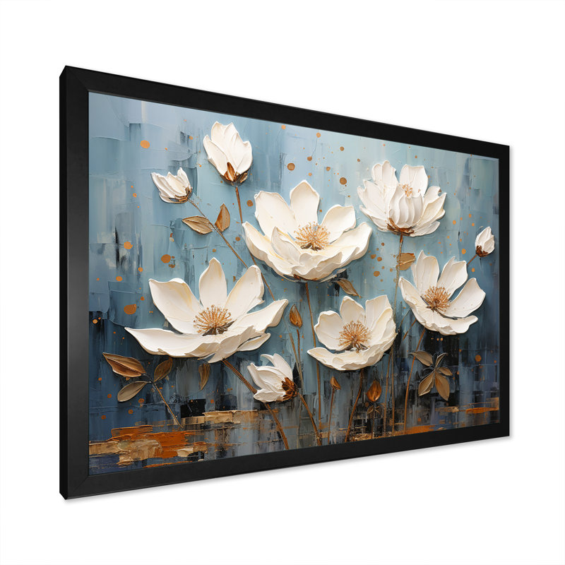 Lotus in Harmony II sur impression sur toile, Cadre simple noir, H 34 po x l 44 po x P 1,5 po