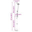Outdoor Solar shower Black PVC and Aluminium Shower Cylindrical Heated