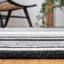 Tapis rayé en laine et coton touffeté à la main Hanchett-1070292631
