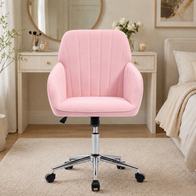 Modern Adjustable Office Chair with Soft Cushion, Metal Legs