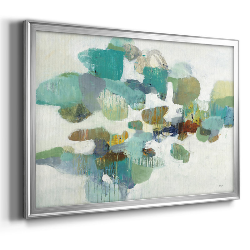 «Stepping Stones», toile tendue avec châssis, Argent, H 18 po x l 26 po x P 1,5 po