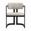 Ensemble de 2 chaises de salle à manger rembourrées en tissu avec structure en métal, capacité de poids de 265 lb-121093720