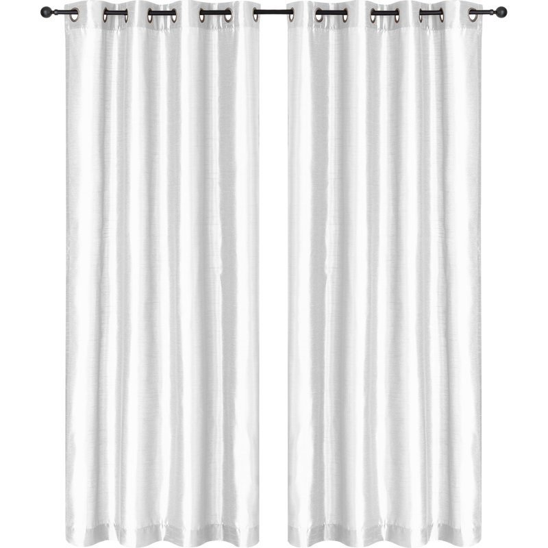 Semi Sheer Curtains / Drapes Single Panel, White