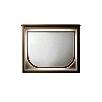 Laveda Pearl White Finish Mirror W/LED