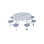 Mobile Stool Table - Round - 8 Stools