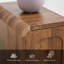 Table de bout mince, table de chevet étroite avec 2 tiroirs et rangement ouvert-226780630