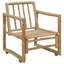 Chaise de patio pour l'extérieur avec coussins en bambou-1224302656