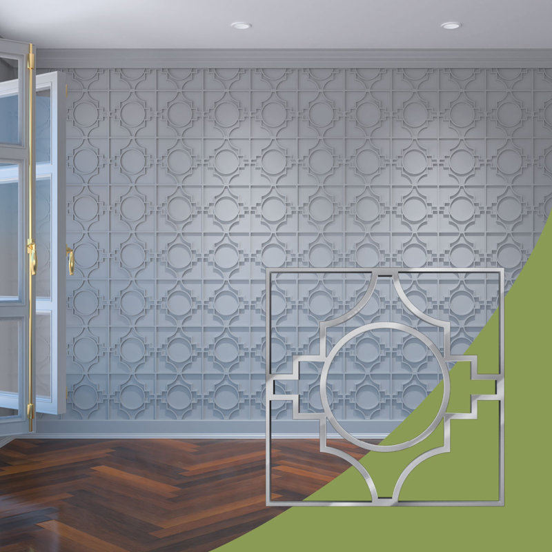 Petits panneaux muraux décoratifs en acrylique gypse, petit, l 11 3/8 po x H 11 3/8 po x T 1/8 po, miroir argenté