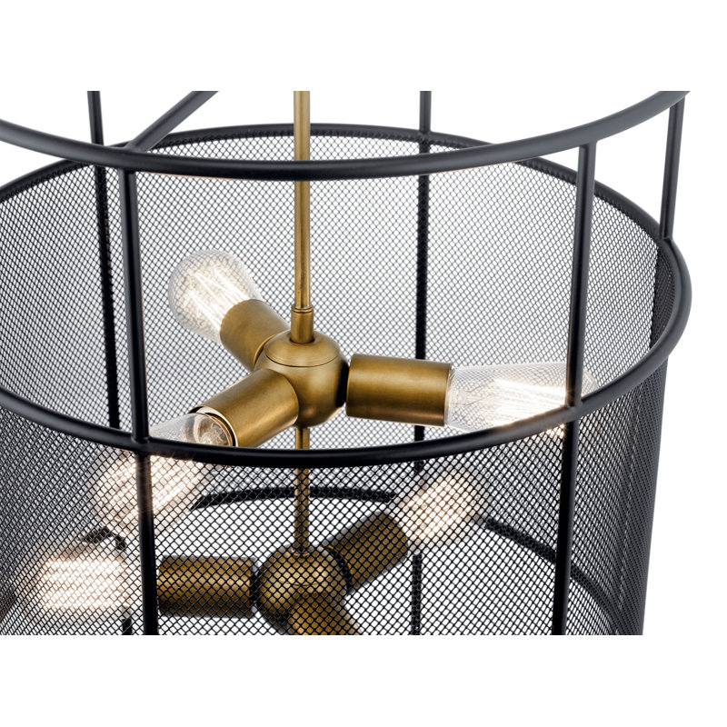 Luminaire suspendu cylindrique simple à 6 lumières Auden