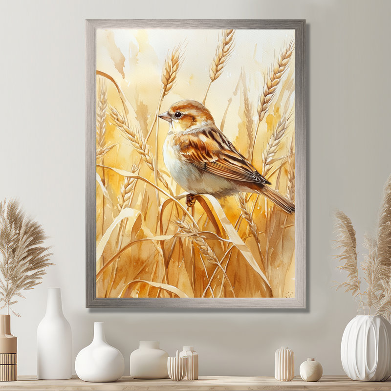 Hanoverton - Animals Wall Art Living Room, H 44 po x l 34 po, Reproduction encadrée d'une seule photo, Argent argent