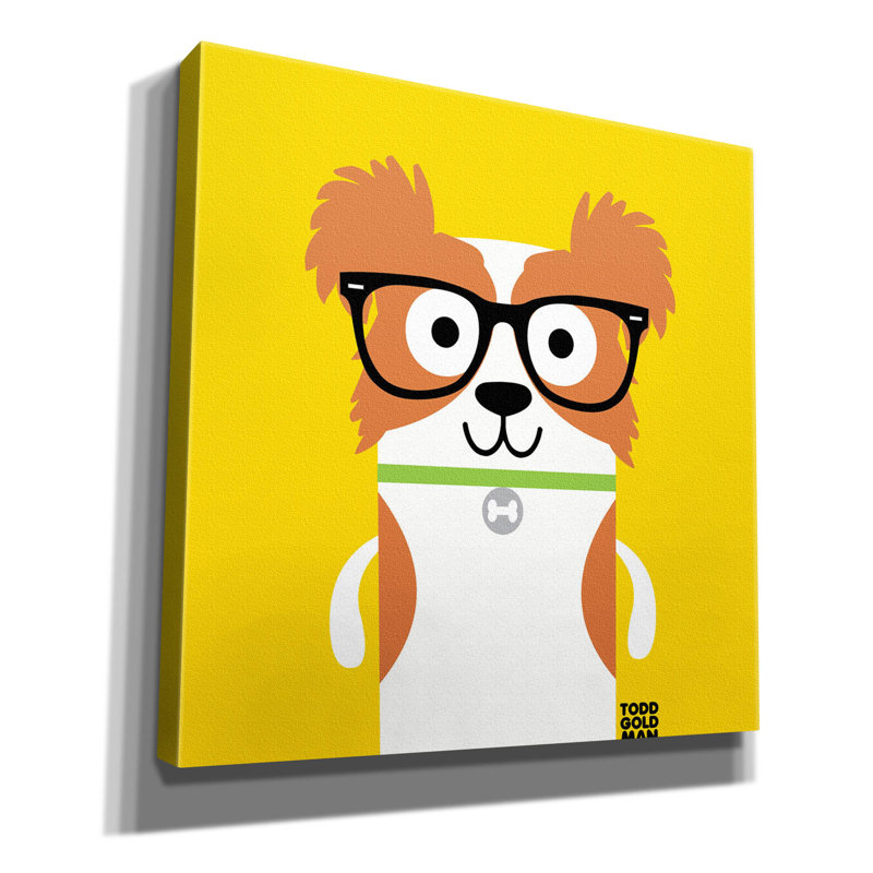 «Bow Wow Papillon» par Todd Art, H 12 po x l 12 po x P 0,75 po