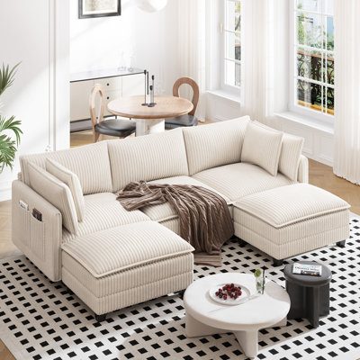 Canapé modulaire en forme de U 109 "avec 2 repose-pieds