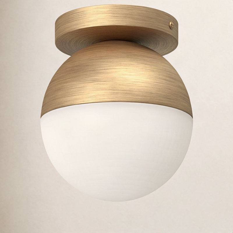Monae 1 - Light Flush Mount, Brushed Gold, 6.75" H x 6" W x 6" D