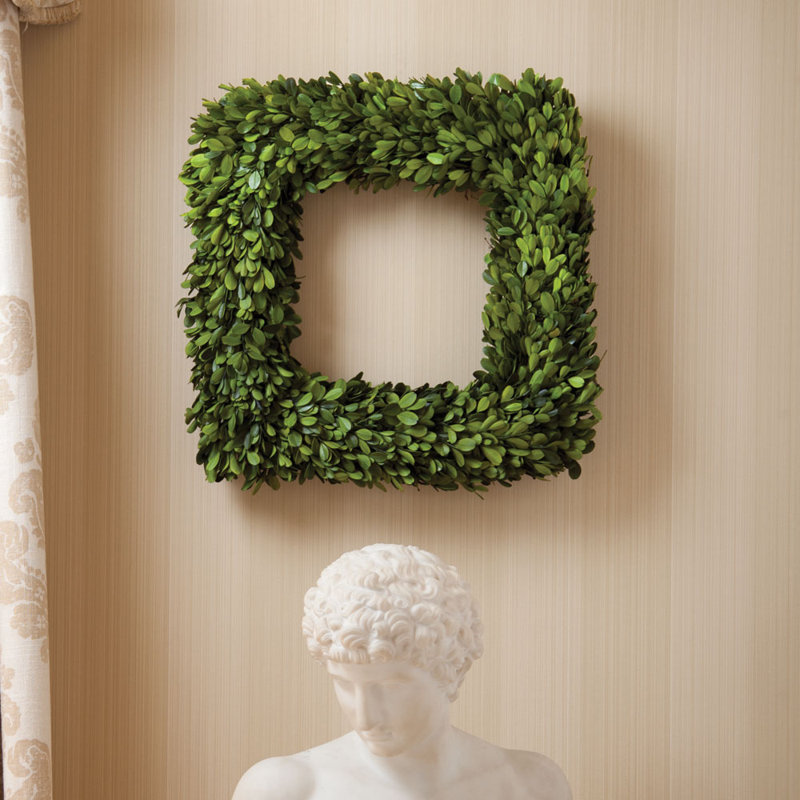 Preserved Boxwood Wreath, Square