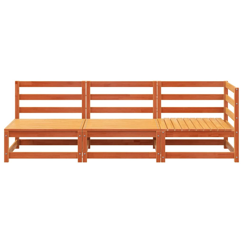 Ramsel 210cm Wide Rectangle Patio Sofa, Wax Brown