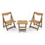 Meuble bistro d'extérieur Hips avec 2 chaises et une table rectangulaire