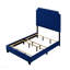 Grand lit, velours bleu Haemon