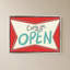 «Retro Open Sign» par Jen Bucheli - Impression sur toile-130801865-130801842