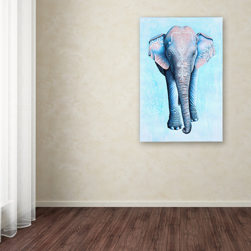 « painted éléphant éléphant », reproduction d’impression sur toile tendue, H 19 po x l 12 po