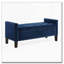 Banc de rangement rembourré avec accoudoirs et garniture cloutée-1441701909