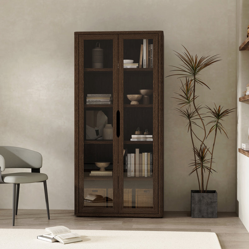 Bibliothèque 38 ", H 79 po x l 38 po x P 18,1 po, Brown