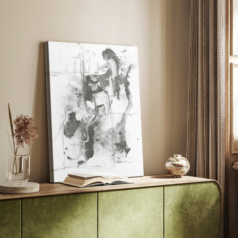 Graphite abstrait I - galerie Cavas sur mesure, H 48 po x l 32 po