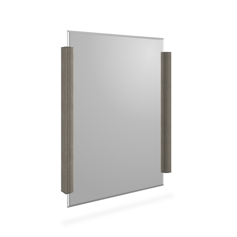 Caracole Classic Flat Beveled Wall Mirror, Beige